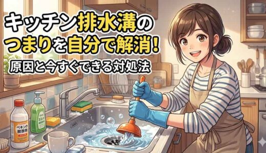 キッチン排水溝のつまりを自分で解消！原因と今すぐできる対処法