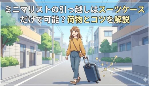 ミニマリストの引っ越しはスーツケースだけで可能？荷物とコツを解説