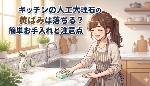 キッチンの人工大理石の黄ばみは落ちる？簡単お手入れと注意点