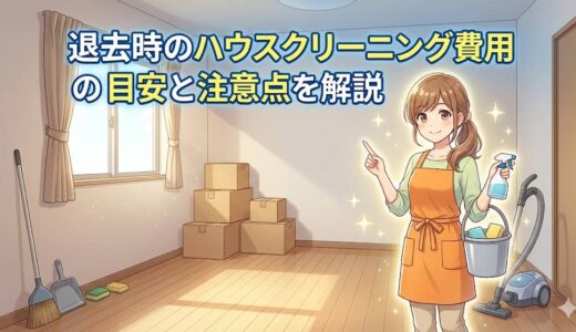 退去時のハウスクリーニング費用の目安と注意点を解説