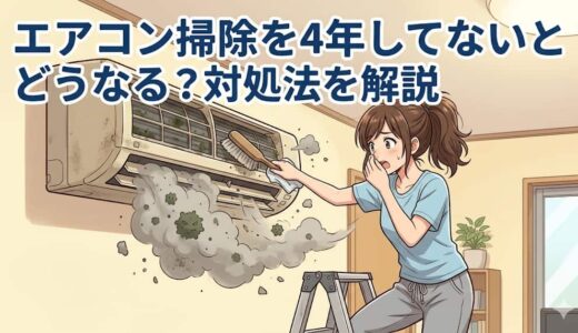 エアコン掃除を4年してないとどうなる？対処法を解説