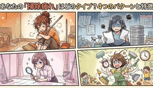 あなたの「掃除疲れ」はどのタイプ？4つのパターンと特徴