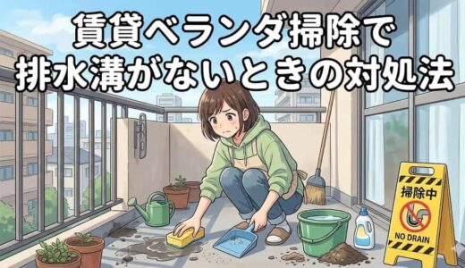 賃貸ベランダ掃除で排水溝がないときの対処法
