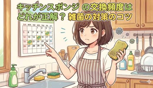 キッチンスポンジの交換頻度はどれが正解？雑菌対策のコツ