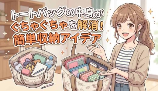 トートバッグの中身がぐちゃぐちゃを解消！簡単収納アイデア