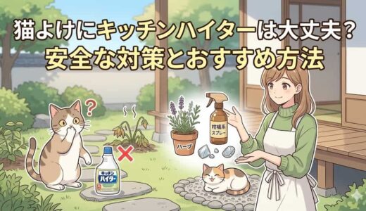猫よけにキッチンハイターは大丈夫？安全な対策とおすすめ方法
