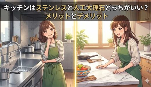 キッチンはステンレスと人工大理石どっちがいい？メリットとデメリット