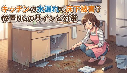 キッチンの水漏れで床下被害？放置NGのサインと対策