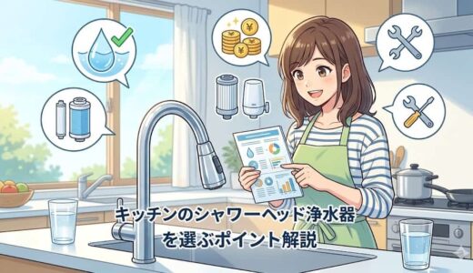 キッチンのシャワーヘッド浄水器を選ぶポイント解説